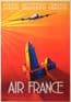 Air France Afrique Occidentale/Equatoriale - Metal Signs Prints Wall Art Print, - Vintage Travel Metal Poster